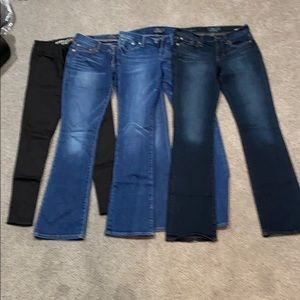 3 Pair Lucky Jeans, 1 Pair American Eagle Jeggings